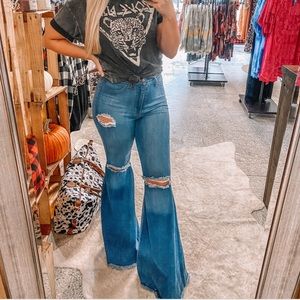 Boutique flare bell bottom jeans NEW